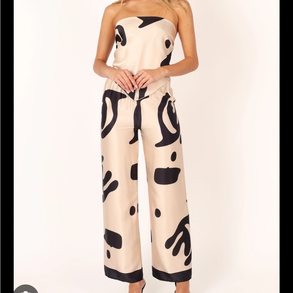 Petal & Pup Pants - Petal & Pup Black and Cream Patterned Pants